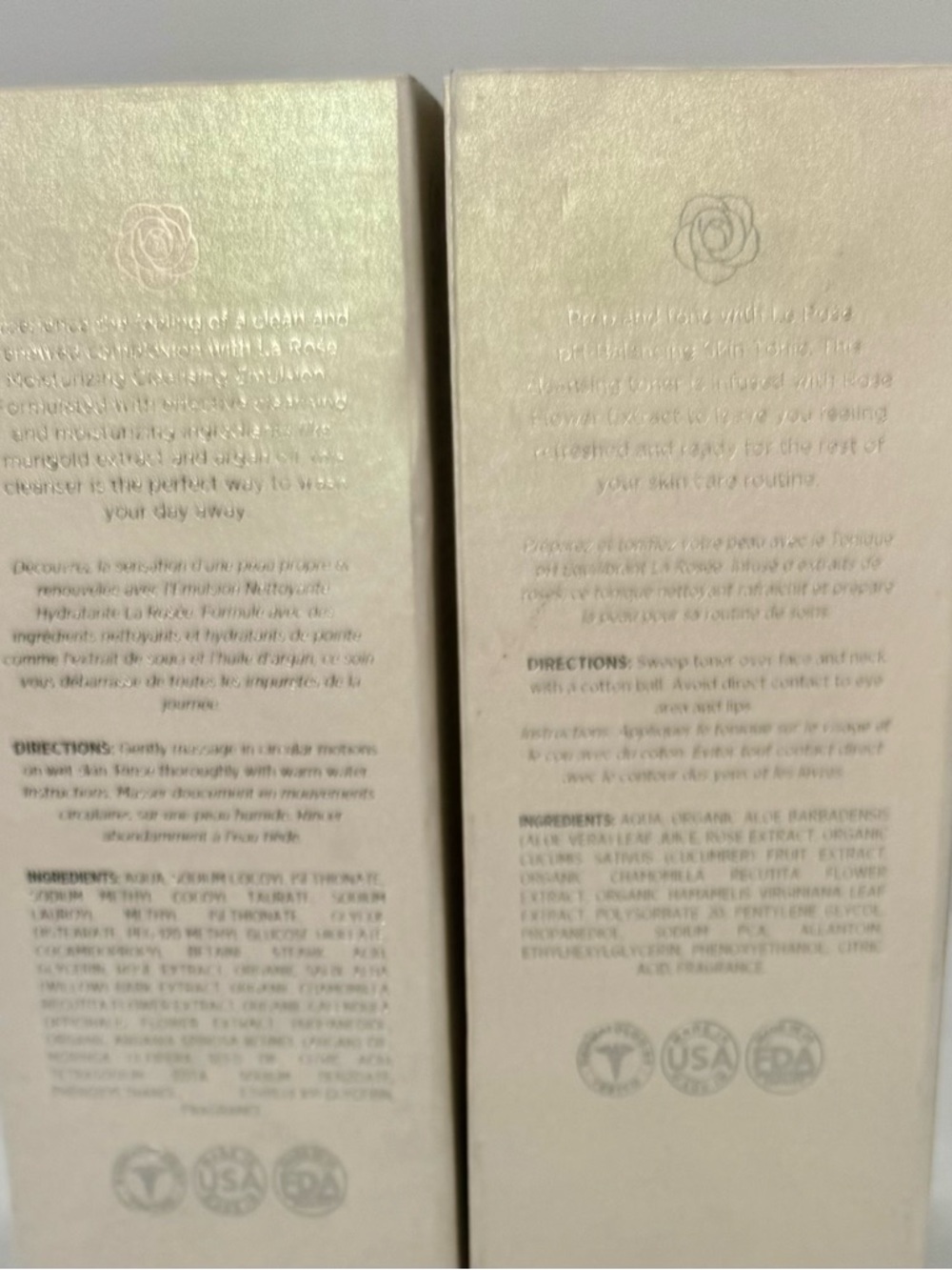 Pearl de Flore Le Rose Skincare Set NIB Cleanser & Toner Bundle - Picture 4 of 6